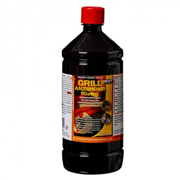 Best Sporting flüssiger Grillanzünder für Holzkohle und Briketts, Sicherheitsanzünder 1 L Flasche (1 Flasche) - 