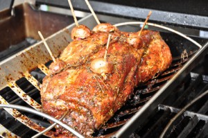 Schweine Lende auf dem Grillrost